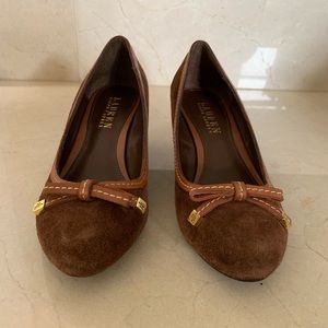 Brown Suede Lauren Ralph Lauren Wedges